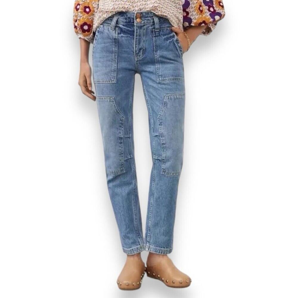 Pilcro Light Blue Straight Leg Jeans